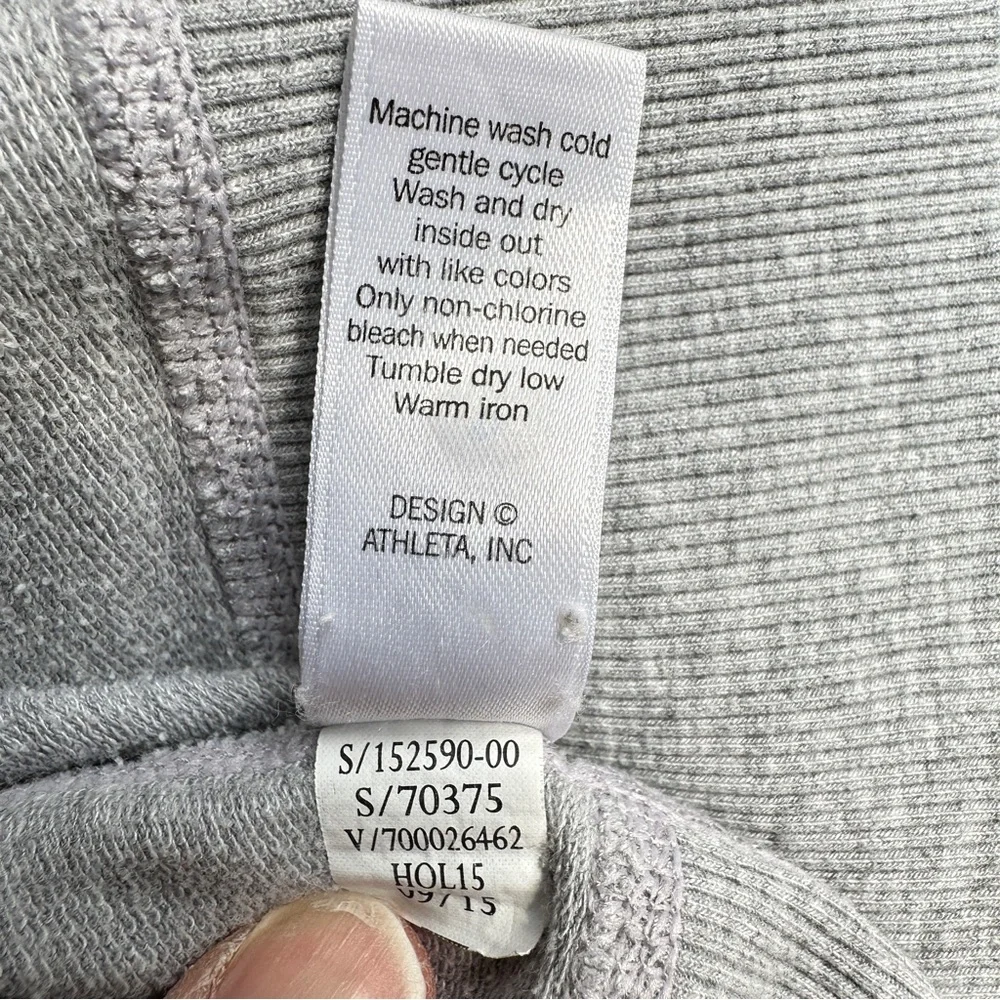 Athleta Tunic Sweatshirt with Cowl Neck and Half Zip Gray Size 1X - Picture 10 of 14